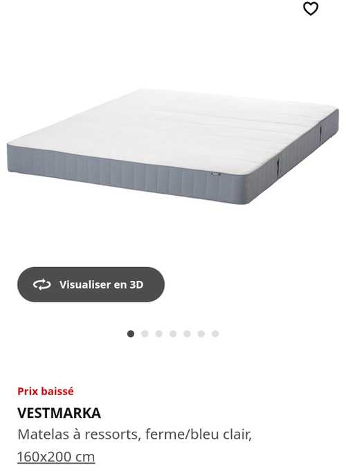 Matelas 160*200 (acheté en mars 2024)