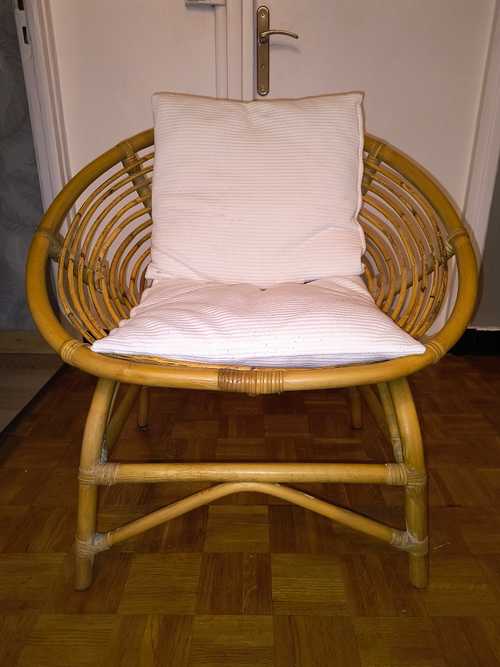 Fauteuil en osier 