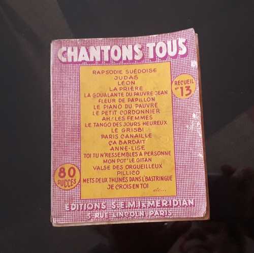 RECUEIL CHANSONS