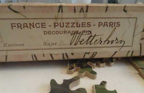 Puzzle ancien en bois rare  "Wetterhorn"