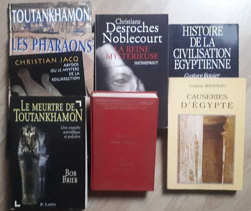 Donne 8 romans ou livres sur l'Egypte (lot1)