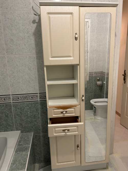 Armoire salle de bain 3 portes 2 tiroirs