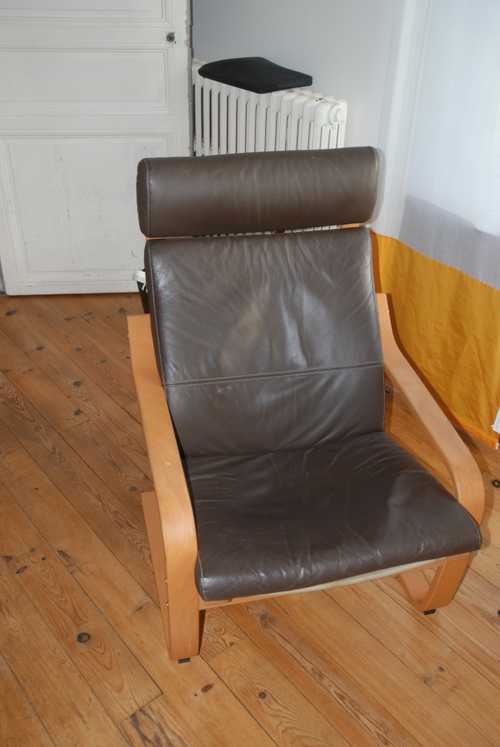 fauteuil poang cuir ( Ikéa)